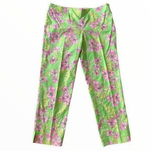 Lilly Pulitzer Originals Resort Fit pants Sz 4 High Rise Limeade Floater
